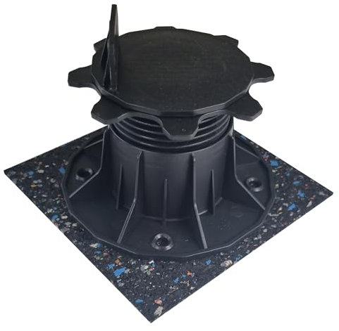 diconfa 250x Terrassenpads Gummigranulat 180x180mm, 6mm stark - WÄHLBAR - Dicke 3mm bis 20mm - Menge 1 bis 300 Stück - Gummipads Regenerat Plattenlager Stelzlager Terrassen-BAU Gerüstbau Transport