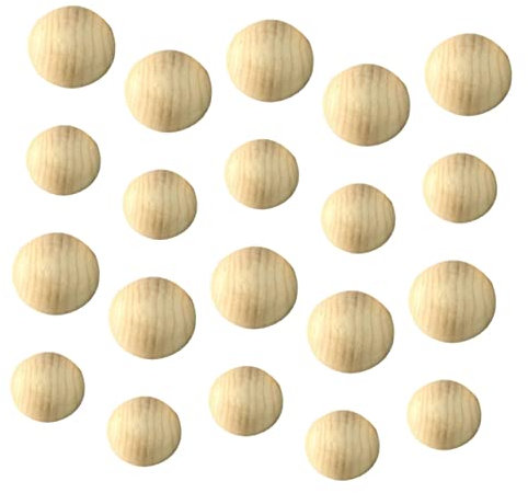 Operitacx 100stücke Halbholzkugeln Aus Naturholz Malen Schnitzen Und Basteln Für Diy-schmuck Foto-requisiten Und Heimdekoration Unlackiert Robust Und Gleichmäßig