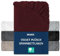 DREAMZIE Premium Frottee Spannbettlaken 180 x 200-200x200, Cashmere-Touch Bettlaken Jersey Fleece Spannbetttuch Laken, Burgunderrot