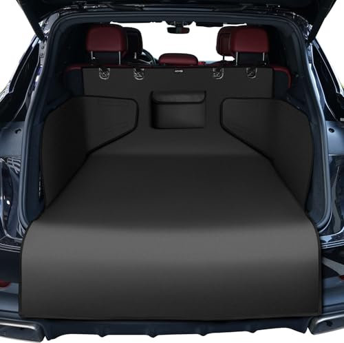 KYG Car Boot Liner with Side Protection - Universal Waterproof & Resistant Cover for Cars, SUVs & Trucks, Easy to Clean, 185 * 105 * 38cm - Black