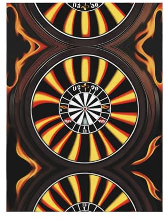 PHAYAH Dartscheibe mit Flamme, Überwurfdecke, 203,3 x 152,4 cm, flauschig, groß, groß, Flanelldecke für Sofa, Couch, Bett