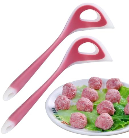 Wuyooprt Meatball Maker,Non Stick Silicone Meatball Maker Meat Baller Spoon - Meatball Maker Mold, Fish Ball Spoon for Hot Pot, Quick Cooking Cookie Dough or Sorbet