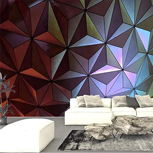 Motifs De Fantaisie Motifs De Triangle Papier Peint 3D Intissé Bureau Salon Canapé Chambre Fond Décoration Murale-350cm×256cm