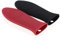 Silicone Hot Handle Holder Set, Heat Resistant Pan Handle Covers for Cast Iron Skillets, Metal Frying Pans & Griddle Pan, Non-Slip Grip Pot Holder, Flexible, and Easy to Clean (Red & Black, 2-pack)