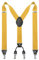 JEMYGINS Hosenträger Herren breit 3,5 cm mit 4 Hosenträger Clips in Y-Form Elastisch und Längenverstellbar Leuchtendes Gelb