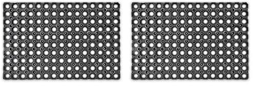 Relaxdays Fußmatte Gummi 40 x 60 cm rutschfest und witterungsbeständig bei Regen und Schnee Fußabtreter zuschneidbar als Schmutzfangmatte und Sauberlaufmatte Fußabstreifer für Außen und Innen, schwarz