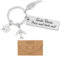 BETESSIN Gute Reise Geschenk für Reisende - Pass auf dich auf - Schlüsselanhänger Metall mit Kraftpapier Umschlag - Reise Glücksbringer Mann - Abschiedsgeschenk für Weltenbummler
