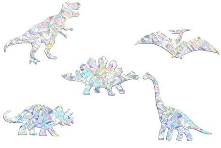 VANZACK 5Stücke Teiliges Fensteraufkleber Langlebigem Reflektionsfolie für Kinderfreundliche Raumgestaltung Anzubringen Rückstandslos Entfernbar