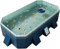 Piscine hors sol pliable rectangulaire non gonflable de 3 m pour l'été, l'extérieur et l'intérieur