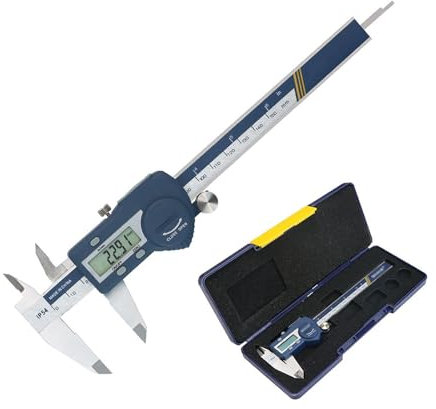 CHANGLKJ Precise Electronic Digital Caliper, Digital Vernier Caliper, 4 Measurement Methods and Inch/Millimeter Conversion, ±0.01 Accuracy, Measuring Range 0-6 , for External/internal Measurement