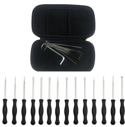 AOIUU Kit di cacciaviti for la Regolazione del carburatore da 14 Pezzi, Adatto for Poulan, Sthil, decespugliatore, Motosega, for Piccoli Motori a 2 Tempi.