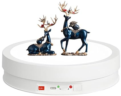 Electric Rotating Display Stand, Photography Turntable, Display Turntable, 22cm Display Stand, for Photography, for Jewelry. White