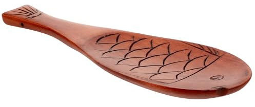TOYANDONA Kreativer Leichter und Stabiler Küchenhelfer Reislöffel in Fischform Einzigartige Holzkelle zum Reisservieren für Haushalt und Esstisch