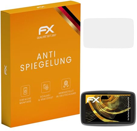 atFoliX Displayfolie kompatibel mit TomTom Go Professional 620 Schutzfolie, entspiegelnde und stoßdämpfende FX Folie (3X)