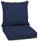 Arden Tiefes Outdoor-Sitzkissen-Set, 61 x 61 cm, wetterfest, regenfest, lichtbeständig, Terrassenkissen für Stuhl, Sofa und Couch, Saphirblau, Leala