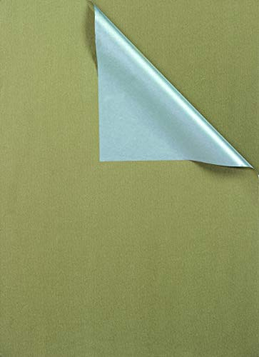 Geschenkpapier Gold Silber beidseitig bedruckt, Secare Rolle, Geschenkverpackung Größe 50cm x 250m