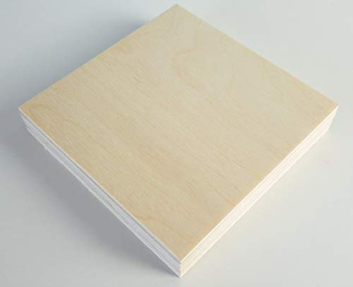 18mm Birch Plywood Artist Painting Boards - Painting Blocks - Pack of 5 Blocks - Sanded Smooth and Beautifully Finished