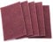 5 x Square Nylon Scouring Pads - Professional Industrial - Hand Scouring Pads - Fine Red