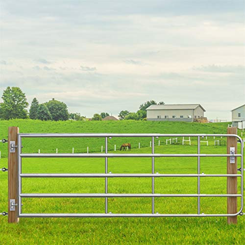 VOSS.farming Verstellbares, Verzinktes Weidetor inkl. Montageset, Höhe 90cm Breite 1,25m bis 4,0m, Weidezauntor, Gatter, Weidezaun