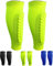 SANON 1 Paar Fußball Schienbeinschoner Ärmel, Wadenschutzhülle Professionelle stoßfeste Schienbeinschoner für Herren, Damen und Jugend (Fluoreszierendes Grün)