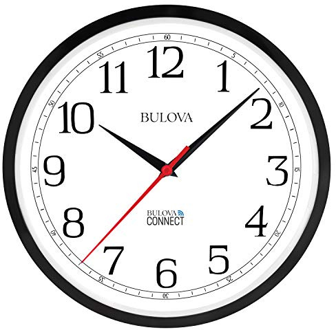 Bulova Precision Connect Wanduhr, 31,8 cm, Schwarz und Weiß