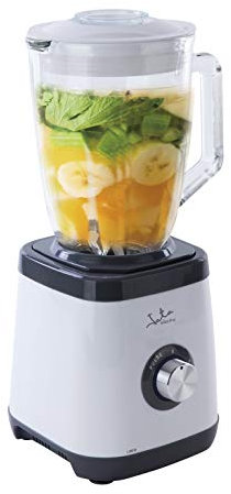 Jata BT5030 - Batidora de vaso de cristal de 1.300 W y con capacidad de 1,5 litros. Cuerpo de acero inoxidable. Cuchilla dentada. Capaz de picar hielo. Jarra desmontable y milimetrada