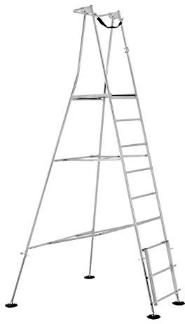 Henchman Hi Step Maxi-Platform with 4 Adjustable Legs – Strong but Lightweight ladder for Homeowners, Builders & Landscapers - For Use On All Terrains - 7-9ft