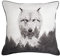 Sleepdown Wolf Kissen gefüllt 45 cm x 45 cm grau