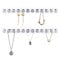 Baoswi 2-Pack Halskette Aufhänger Acryl Halsketten Halter Wand befestigte Schmuck Organizer hängen mit 12 Diamant Form Haken, Schmuck Aufhänger für Halskette, Geschenk für Mädchen Frauen