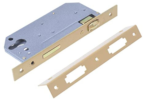 Aqbau® Pendeltürschloss für Profilzylinder Dornmaß 50 mm Universal PZ Türschloss Einsteckschloss Gartentor Schloss Innen Außenbereich Sicherheisschloss