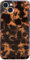 Efitoo for iPhone 13 Case Tortoise Shell Cheetah Leopard Animal Print Pattern Cute Flexible Soft TPU Silicone Girls Woman Protective Shockproof Brown and Black Amber Phone Back Cover