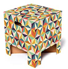 Dutch Design Brand Chair Hocker, Karton, Back to The 60's, 30x30x34 cm