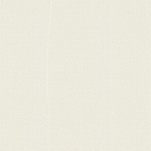 Tapeten einfarbig Vlies Designertapete Creme Tapete für Badezimmer Diele/Flur | Beige / Crème | 10,05 x 0,53 m