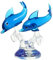 jojofuny Delphin-Ornament Delfin-briefbeschwerer Aus Glas Glasfiguren Delphin-gartenstatue Paarverzierung Mini-Delfin Delphin-Figur Delfinfigur Aus Kristall Tier Glasfische Liebhaber