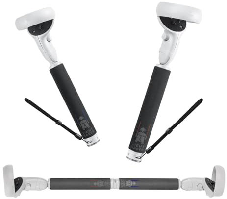 Hibloks Extension Grips for Oculus/META Quest 2 Accessories, 2 in 1 Extension Handle for Quest 2 Controllers, Accessory for Beat Saber/Golf Club/VR Fishing
