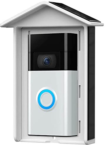 Solar Charger Compatible with Ring Video Doorbell (2020 Release), Battery Powered Video Doorbell(J7,J7Plus,J9,J9Plus,J10,J10Plus) and Security Camera (with Micro USB Port), Solar Waterproof Charge