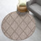 payé Teppich Outdoor Indoor - Rund 120cm - Braun - Boho Design Modern Vintage Teppiche Wohnzimmer für Balkon Terrasse Garten