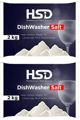 2kg Dishwasher Salt for Dishwashers and Water Softeners (Pack of 2)
