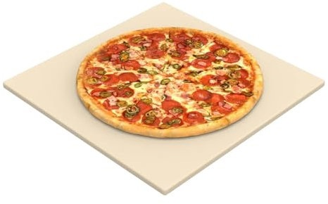 BMMXBI 33,5 cm quadratischer Pizzastein für Ooni Karu 12 Pizzaofen, Hochwertige Keramik Grillplatte Zubehör Pizza Backstein für Backofen/Grill, Thermoschockbeständigkeit, ideal für Brot und Kekse