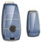 KEYSCOVER Autoschlüsselhülle für Mercedes-Benz Schlüssel - Cover Passend für E, S, A, CLA, GLA, GLE, GLC, GLK und AMG Modelle - Blau-Silber - Schlankes Design und Einfache Installation