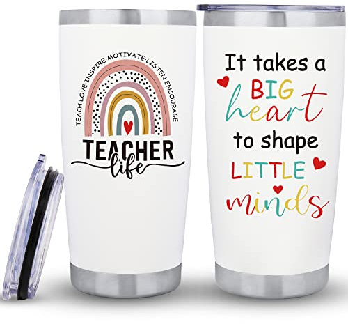 Merclix Teacher Mug 20Oz Best Teacher Gifts for Women Birthday Thank You Teacher Gifts Teacher Leaving Gifts for Men Gifts for Teachers from Students Teacher Christmas Gifts