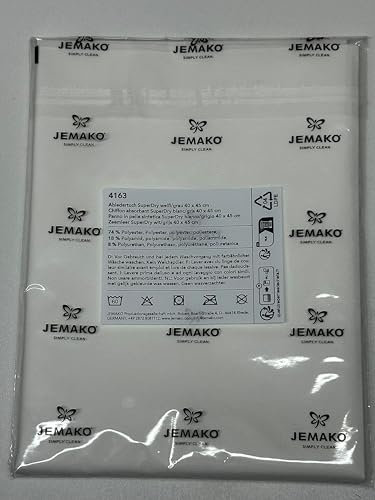 Jemako Abledertuch Superdry weiß/grau 40x45 cm