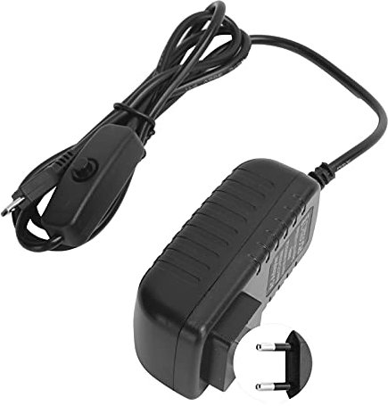 KIMISS Netzteil für Netzteil für Kunststoffgehäuse Netzteil für 5V 3A mit Schaltknopf für INTEGRIERTEN Micro-USB-Adapter 100-240V