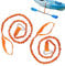 SAVITA 2pcs Kayak Paddle Leash, 34-61inch/0.86-1.56m Stretchable Paddle Straps with Carabiner Paddle Lanyard Stretch Kayak Rope for Canoeing Boat Surfing Board Fishing Rod Safety Accessories(Orange)