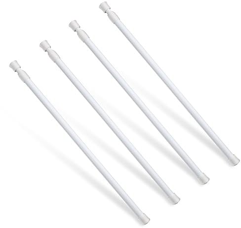 SAVITA 4uds Barras Seguridad para Ventanas, Ajustables Reja Antirrobo Ventana Fijo Protector de Ventanas y Puertas Corrediza para Seguridad para Niños, Puerta de Patio, Antielevación (Blanco)