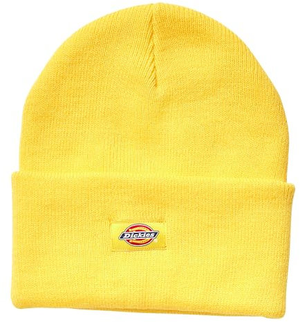 Dickies Herren Brustkrebs-Bewusstsein, Acryl Bündchen Beanie-Mütze, Gelb, Einheitsgröße