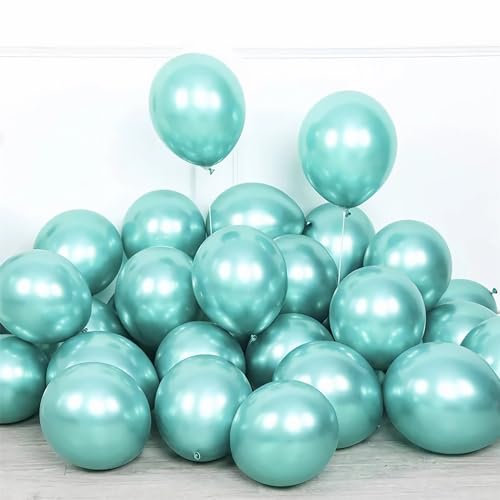 luftballons metallic Grün 100 Stück, 12zoll/30cm Helium Luftballons Geburtstag, Helium Ballons Geburtstag, Regenbogen Luftballons Für Geburtstagsdeko, Luftballons Hochzeit