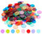 BLeezm 200 STK Bingo Chips Plastik Chips Transparente 6-farbige Zähl-Chips Plastikmarkierer für Bingo Spielkarten Mathe Üben Anzahl der Spielchips - 1,9 cm(Zufällige Farbe)