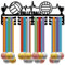 CREATCABIN Volleyball-Medaillenaufhänger,Medaillenhalter,Gestell,Rahmen,Sport,Metall,Zum Aufhängen,Sportler-Auszeichnungen,Eisen,Wandhalterung,Dekor Für Wettkämpfe,Band,Medaillen,Schwarz,40x15cm