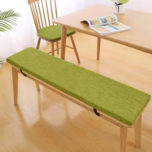 3CM Dicke Sitzauflage Sitzkissen Bank, Bankauflage Bankkissen, Waschbare Stuhlkissen Bankpolster, Gartenbank Auflage Outdoor, Sitzkissen Groß für Stuhl Boden Bürostuhl,Grasgrün, 200x50x3cm